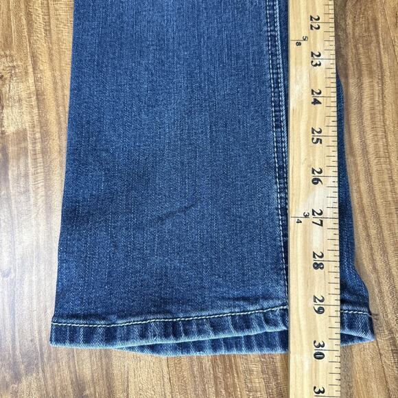 Earl Jean Womens Size 8 Slim Boot Cut Jeans Embellished Flap Pockets Stretch - Picture 6 of 8